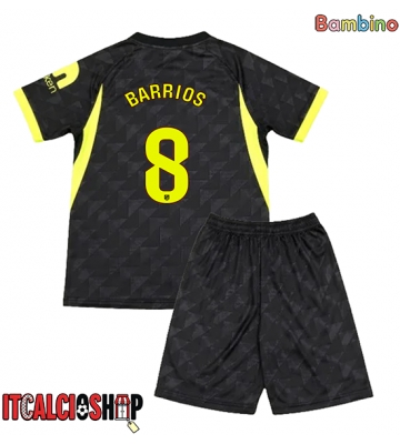 Atletico Madrid Pablo Barrios #8 Seconda Maglia Bambino 2026-27 Manica Corta (+ Pantaloni corti)